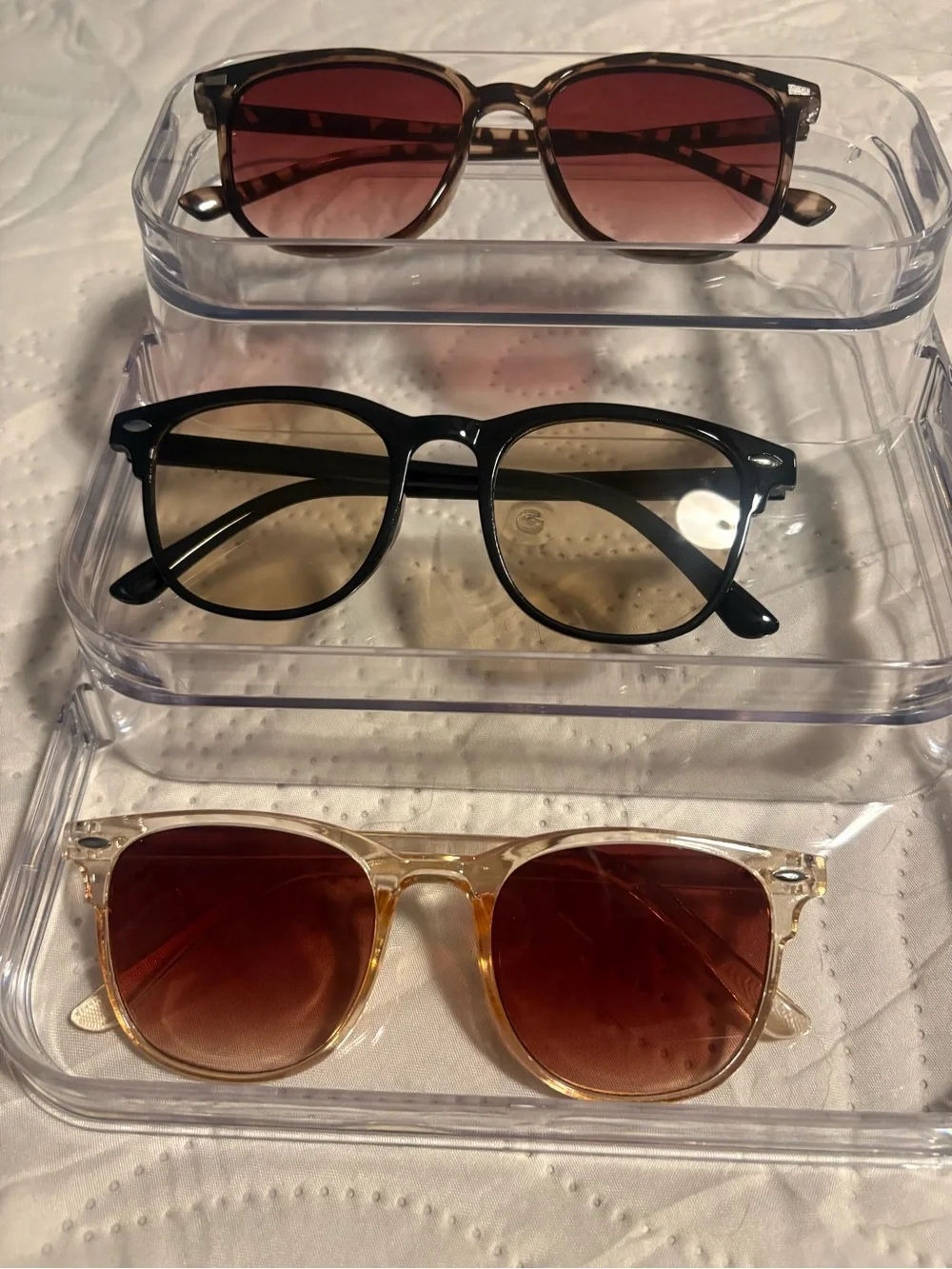 Women’s Oversized Gradient Lens Sunglasses - Purple, Brown, Black